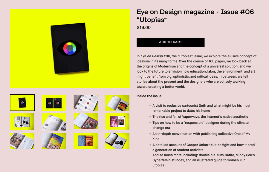 eye magazine web app