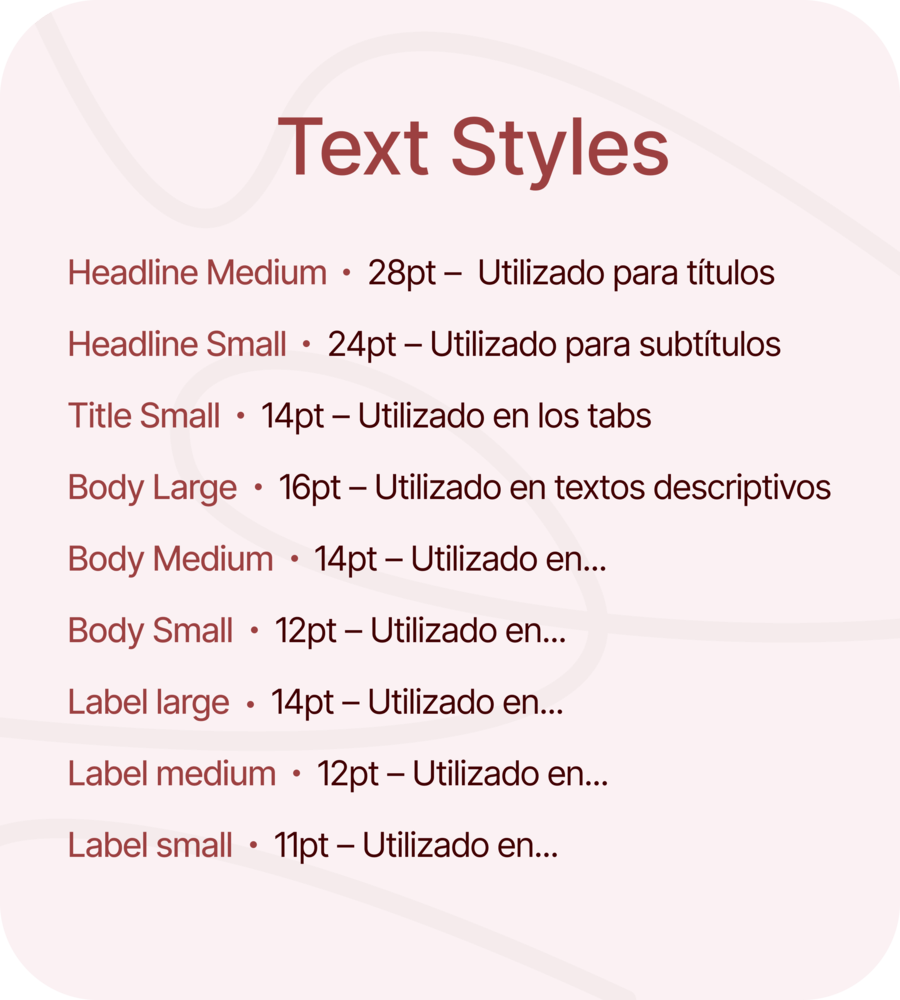 material text style